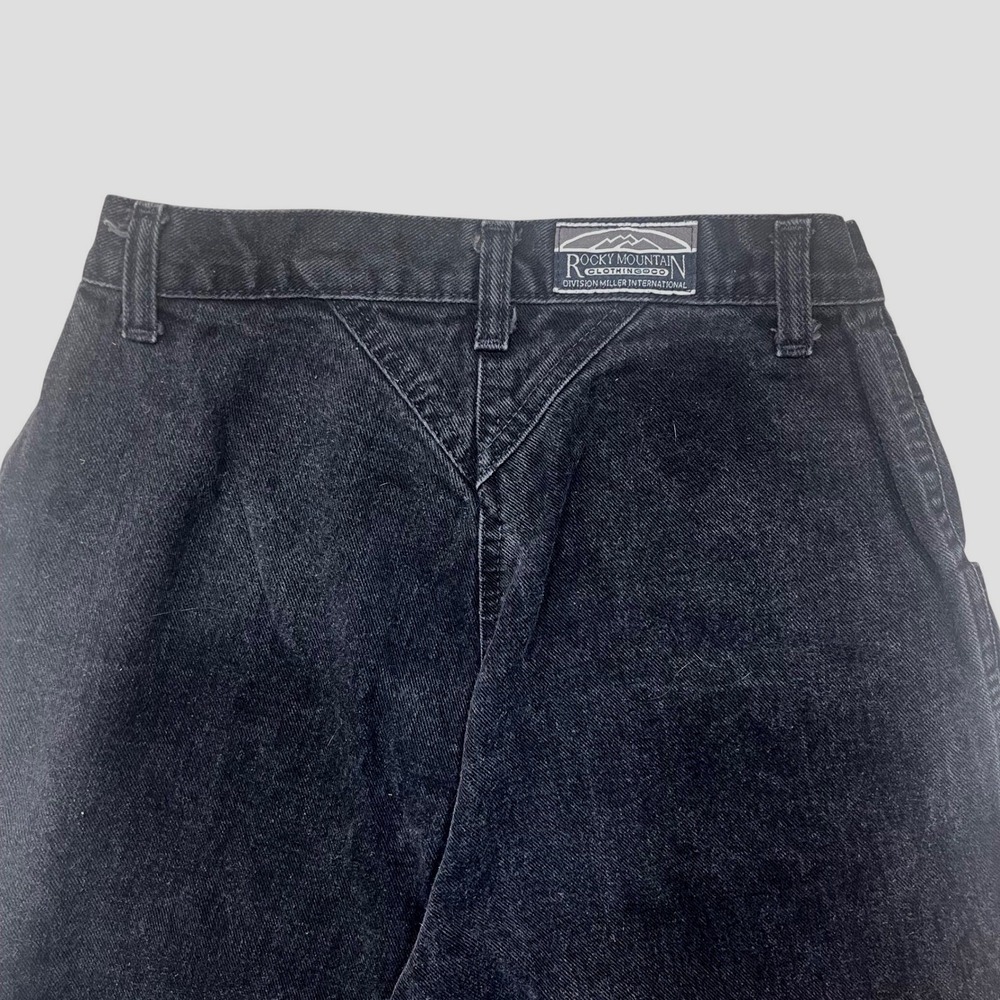 Vintage Rockies Black Western Jeans High Waist Studded V-Yoke Cotton 29/9 34 - Picture 7 of 9